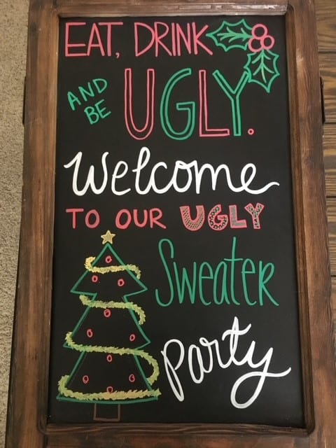 Ugly Sweater Party Welcome Sign